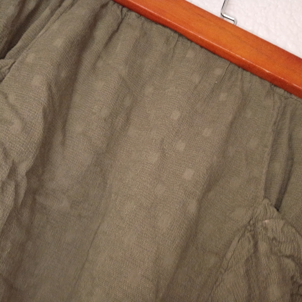 Staring At The Stars Olive Green Women's Skirt Boho Hippie Retro  Flowing S Ties - Picture 2 of 7